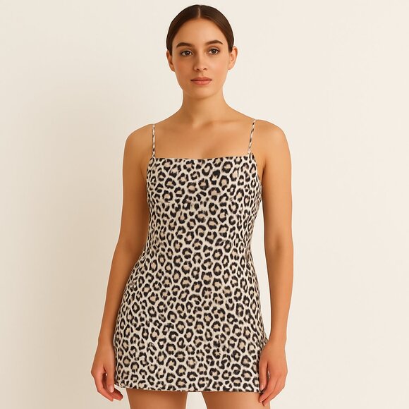 Leopard Print Mini Dress – Size S - Picture 1 of 5